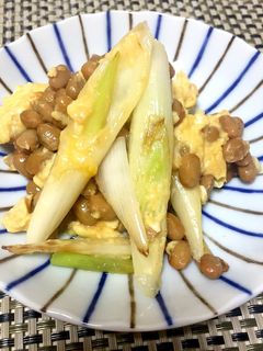 とろとろ♡長ネギの納豆卵とじ-レシピのメイン写真