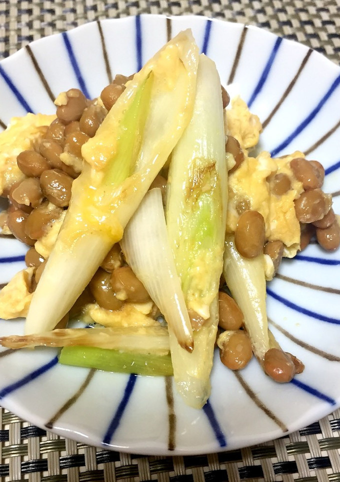 とろとろ♡長ネギの納豆卵とじ-レシピのメイン写真