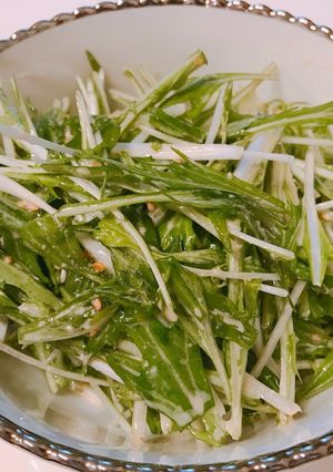 簡単！あえるだけ♡シャキシャキ水菜サラダ-レシピのメイン写真