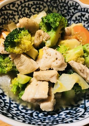 鶏肉とブロッコリーのオイスターソース炒め-レシピのメイン写真