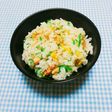 酢飯で❀鮭と胡桃と大葉混ぜ御飯(お握り)