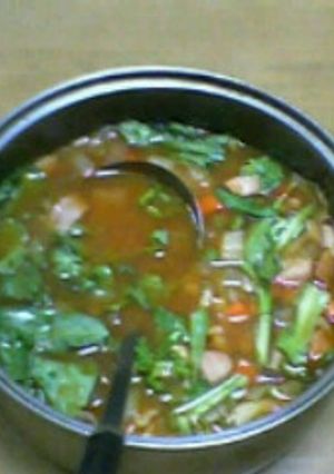 冷蔵庫の野菜とウインナーでミネストロ～ね-レシピのメイン写真