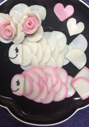 誕生日ケーキの代わりにかまぼこ祝プレート-レシピのメイン写真