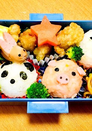 動物たくさんお弁当-レシピのメイン写真