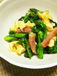 菜の花とベーコンの炒め物-レシピのメイン写真
