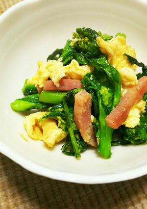 菜の花とベーコンの炒め物-レシピのメイン写真