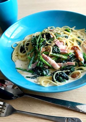 ほうれん草とベーコンのクリームパスタ-レシピのメイン写真