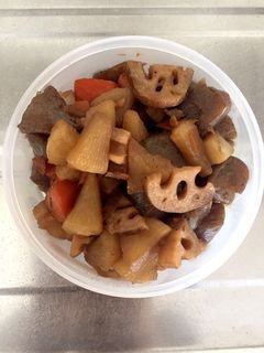 レンコンとこんにゃくの煮物-レシピのメイン写真