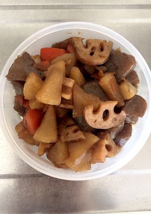 レンコンとこんにゃくの煮物-レシピのメイン写真