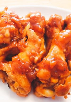フライパンで手羽元のBBQ照り焼き-レシピのメイン写真