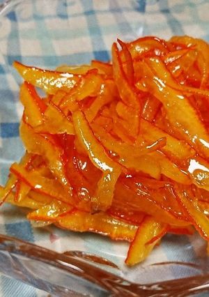 伊予柑皮、砂糖煮。(オレンジピール)-レシピのメイン写真
