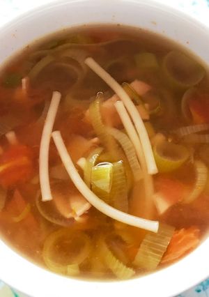 簡単♡パスタ入りトマトスープ-レシピのメイン写真