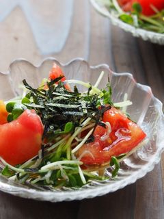 貝割れ菜とトマトの和え物-レシピのメイン写真