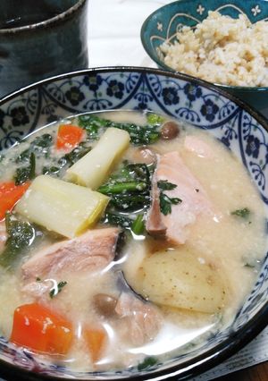 酒粕救済♪簡単♪早春の粕汁♪冬？春？秋？-レシピのメイン写真