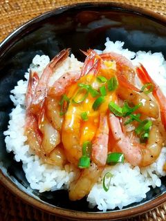 甘海老のブラックペッパー漬け丼-レシピのメイン写真