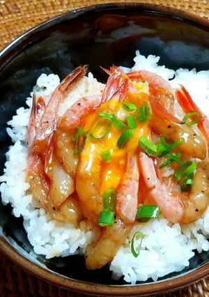 甘海老のブラックペッパー漬け丼-レシピのメイン写真
