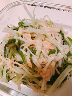 水菜とエノキのツナ和え-レシピのメイン写真