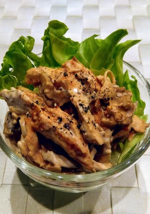 ✿鶏むね肉の柚子胡椒マヨ和え✿-レシピのメイン写真