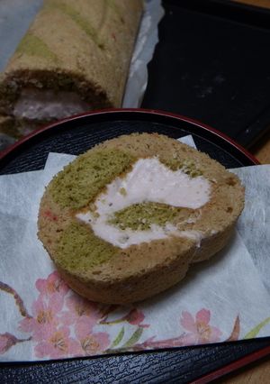 和風ロールケーキ「桜」-レシピのメイン写真