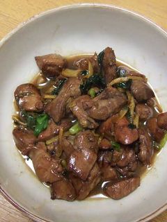 鶏肝の炒め煮-レシピのメイン写真