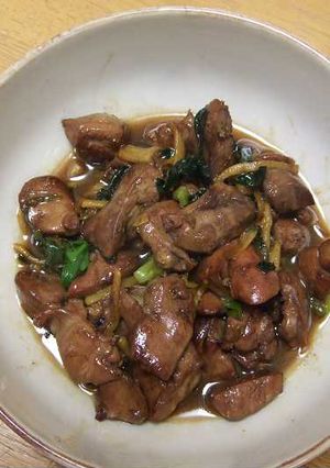 鶏肝の炒め煮-レシピのメイン写真