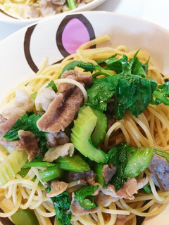 豚肉とセロリの和風パスタ-レシピのメイン写真