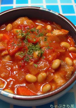 トマト缶で煮ました☆チキン＆大豆-レシピのメイン写真