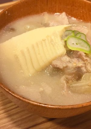 手間なし！マルコメ液みそで。豆乳スープ-レシピのメイン写真