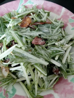 水菜のベーコンにんにくサラダ-レシピのメイン写真