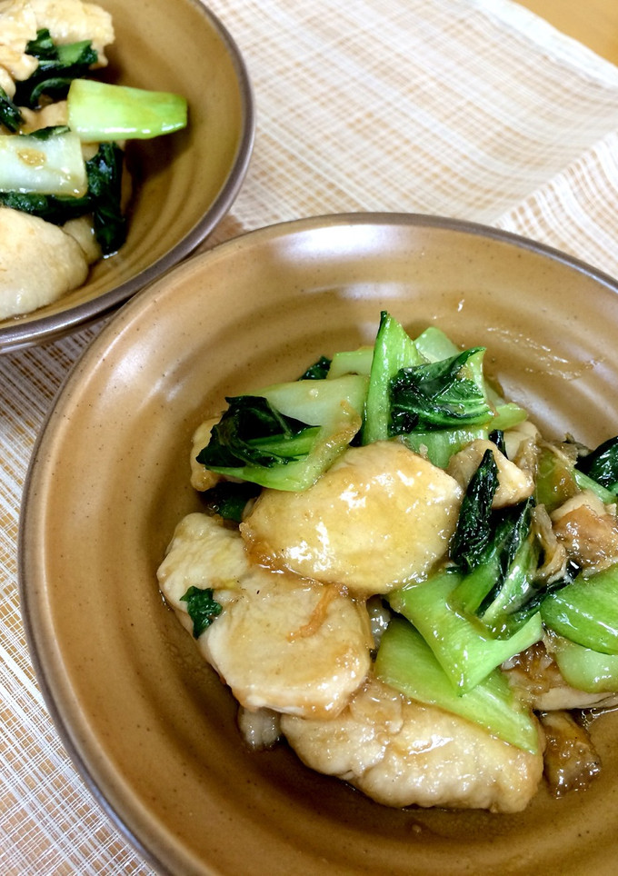ささみと青梗菜の炒め物-レシピのメイン写真