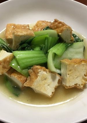 厚揚げと青梗菜の塩炒め-レシピのメイン写真