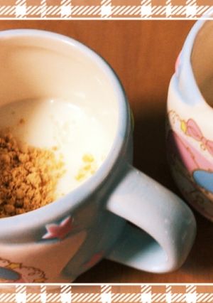 妊娠中の便秘予防に！きな粉がけ牛乳寒天-レシピのメイン写真
