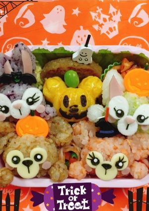 ダッフィーフレンズ ハロウィン お弁当-レシピのメイン写真
