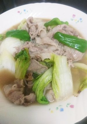 しらたきの肉スープ焼きそば-レシピのメイン写真