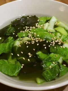 チンゲン菜とわかめのスープ-レシピのメイン写真