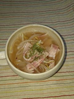 簡単!ハムともやしのスープ-レシピのメイン写真