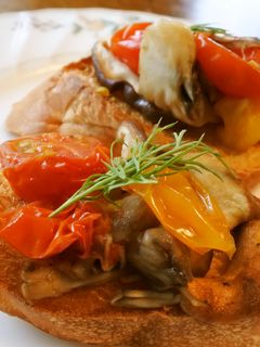 きのことトマトのブルスケッタ-レシピのメイン写真