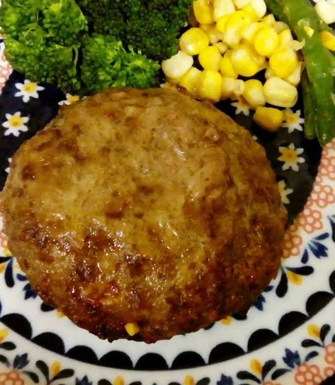 付け合せも一緒に!昔っからのハンバーグ-レシピのメイン写真