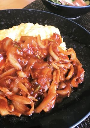 おうちでカフェ風♪きのこデミオムライス-レシピのメイン写真