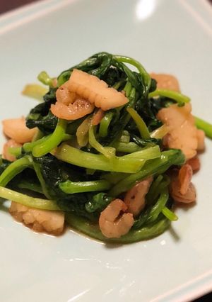 簡単!小エビと花咲イカ、青菜の中華炒め-レシピのメイン写真