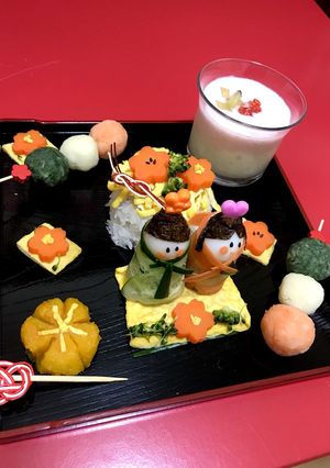 離乳食☆中期〜OK！ひな祭りプレート☆-レシピのメイン写真