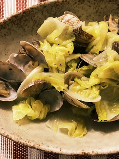QC・アサリと春キャベツの酒蒸し-レシピのメイン写真