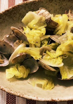 QC・アサリと春キャベツの酒蒸し-レシピのメイン写真