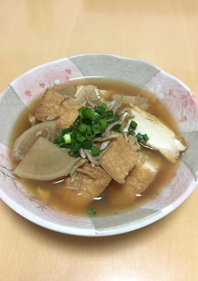簡単おいしい！厚揚げと大根のじゃこ煮-レシピのメイン写真