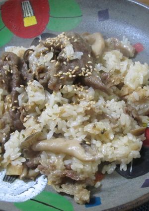 牛肉ときのこのおこわ風-レシピのメイン写真