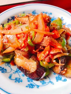 茄子と牛肉と野菜の焼肉のタレ炒め-レシピのメイン写真