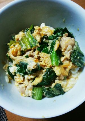 青梗菜入り親子丼-レシピのメイン写真