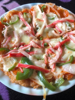 ☆余ってるご飯でカリモチご飯ピザ☆-レシピのメイン写真
