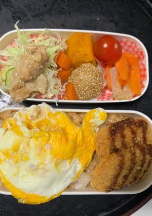 レンジ簡単洋風味噌デミ味オムライス弁当-レシピのメイン写真