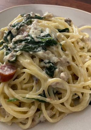 オイルサーディンの牛乳クリームパスタ-レシピのメイン写真